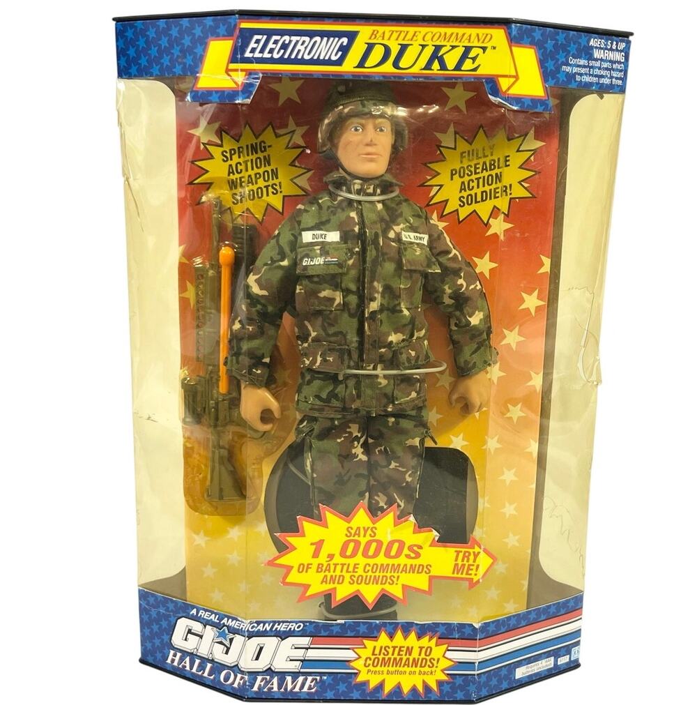 Vintage 1992 GI Joe Hall Fame Electronic Battle Command Duke 12" Figure Hasbro